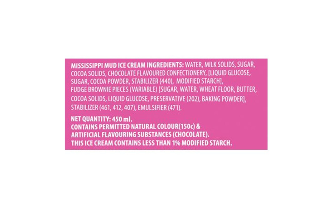 Baskin Robbins Signature Flavour Mississippi Mud   Pack  450 millilitre